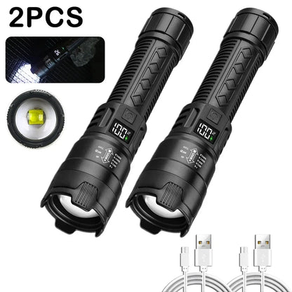 "2000LM USB Rechargeable Tactical LED Flashlight"