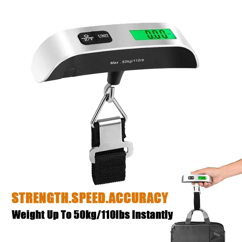 "Portable Digital Luggage Scale with LCD Display"