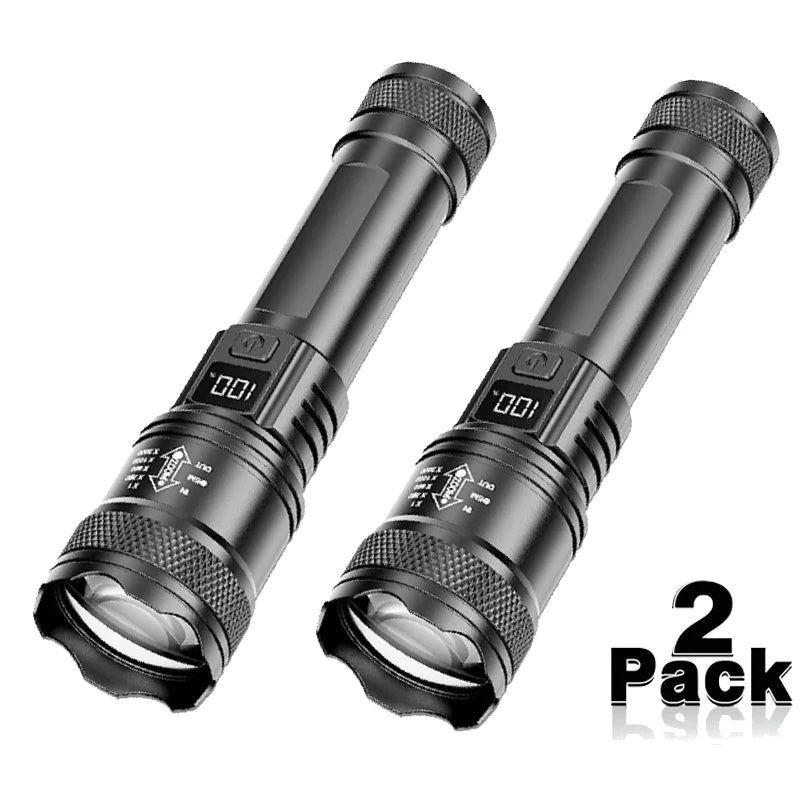 "2000LM USB Rechargeable Tactical LED Flashlight"