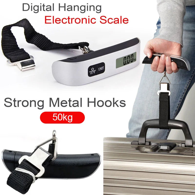 "Portable Digital Luggage Scale with LCD Display"