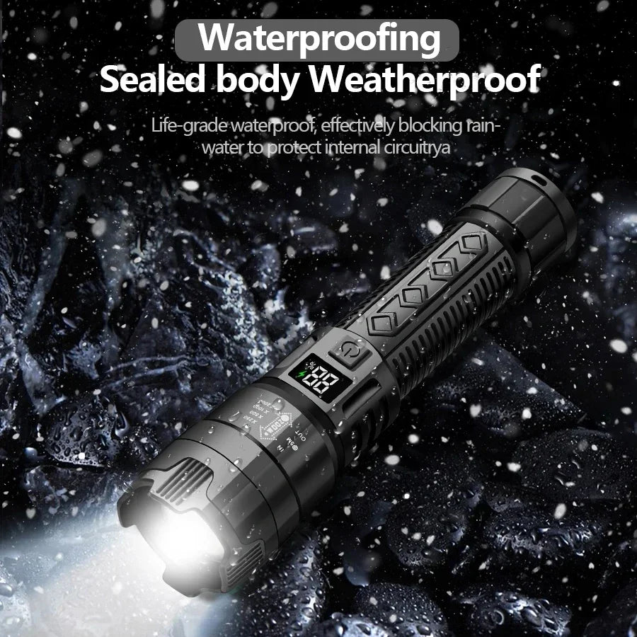 "2000LM USB Rechargeable Tactical LED Flashlight"