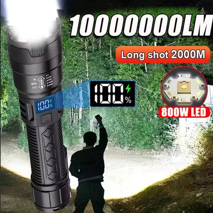 "2000LM USB Rechargeable Tactical LED Flashlight"