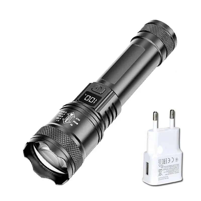 "2000LM USB Rechargeable Tactical LED Flashlight"