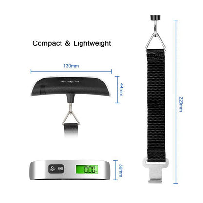"Portable Digital Luggage Scale with LCD Display"